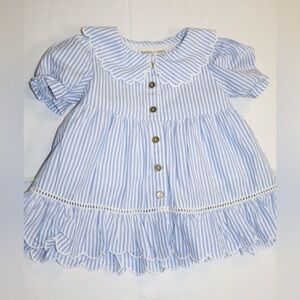 Blue Striped Kids Dress